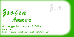 zsofia ammer business card