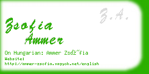 zsofia ammer business card